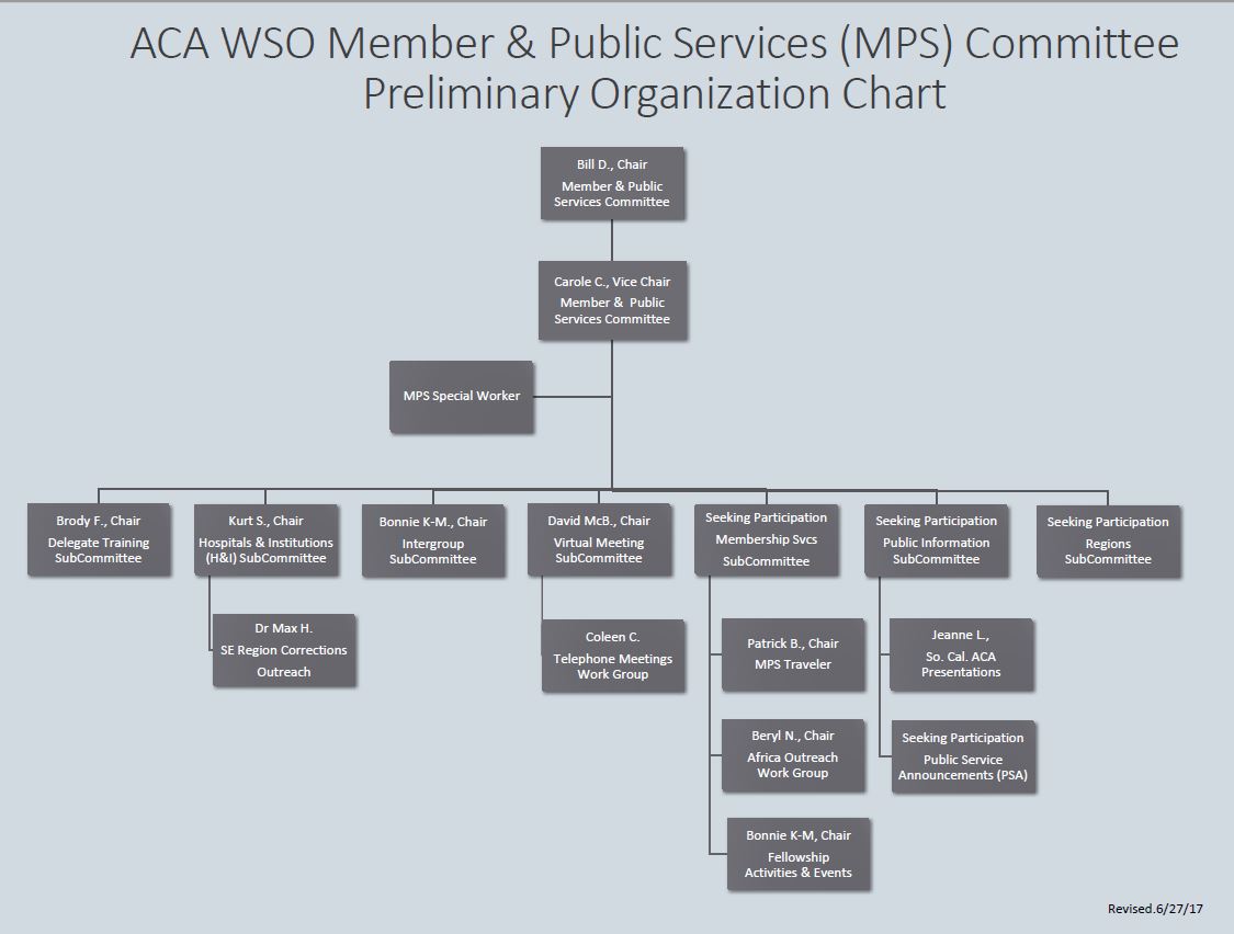 Committee Organization Chart